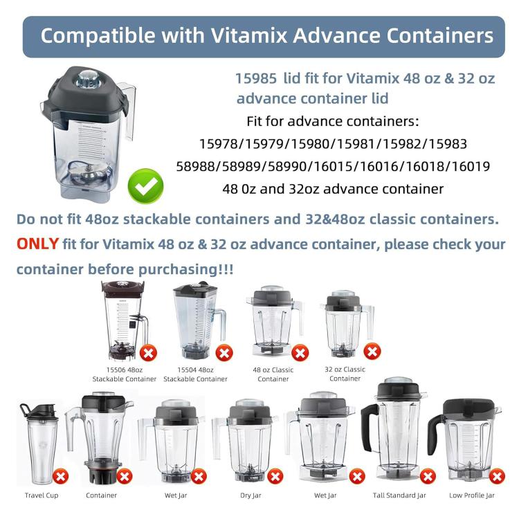 Låg til kande til Vitamix Mixer