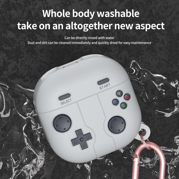Cover til Samsung Galaxy Buds Live i retro spilkonsol-design – Grå