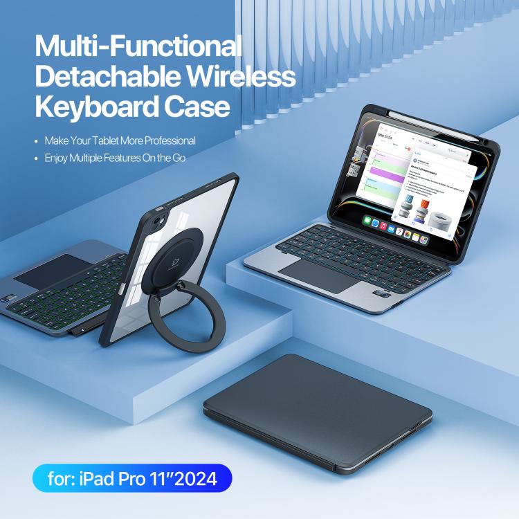 Aftageligt tastaturcover til iPad Pro 11 2024 – Sort