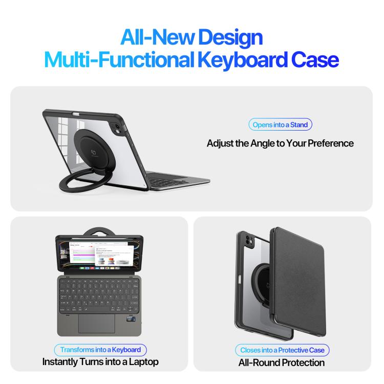 Aftageligt tastaturcover til iPad Pro 11 2024 – Sort