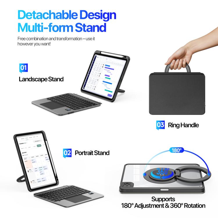 Aftageligt tastaturcover til iPad Pro 11 2024 – Sort