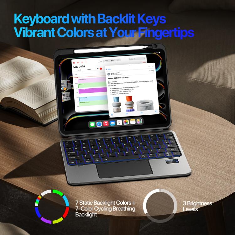 Aftageligt tastaturcover til iPad Pro 11 2024 – Sort