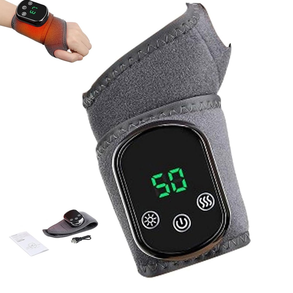Massageapparat med varme / Håndledsmassage / Vibrationsterapi