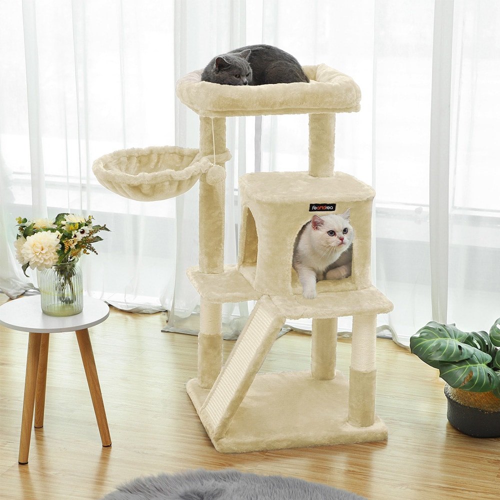 Lille kattetårn med 3 etager 96 cm - Beige