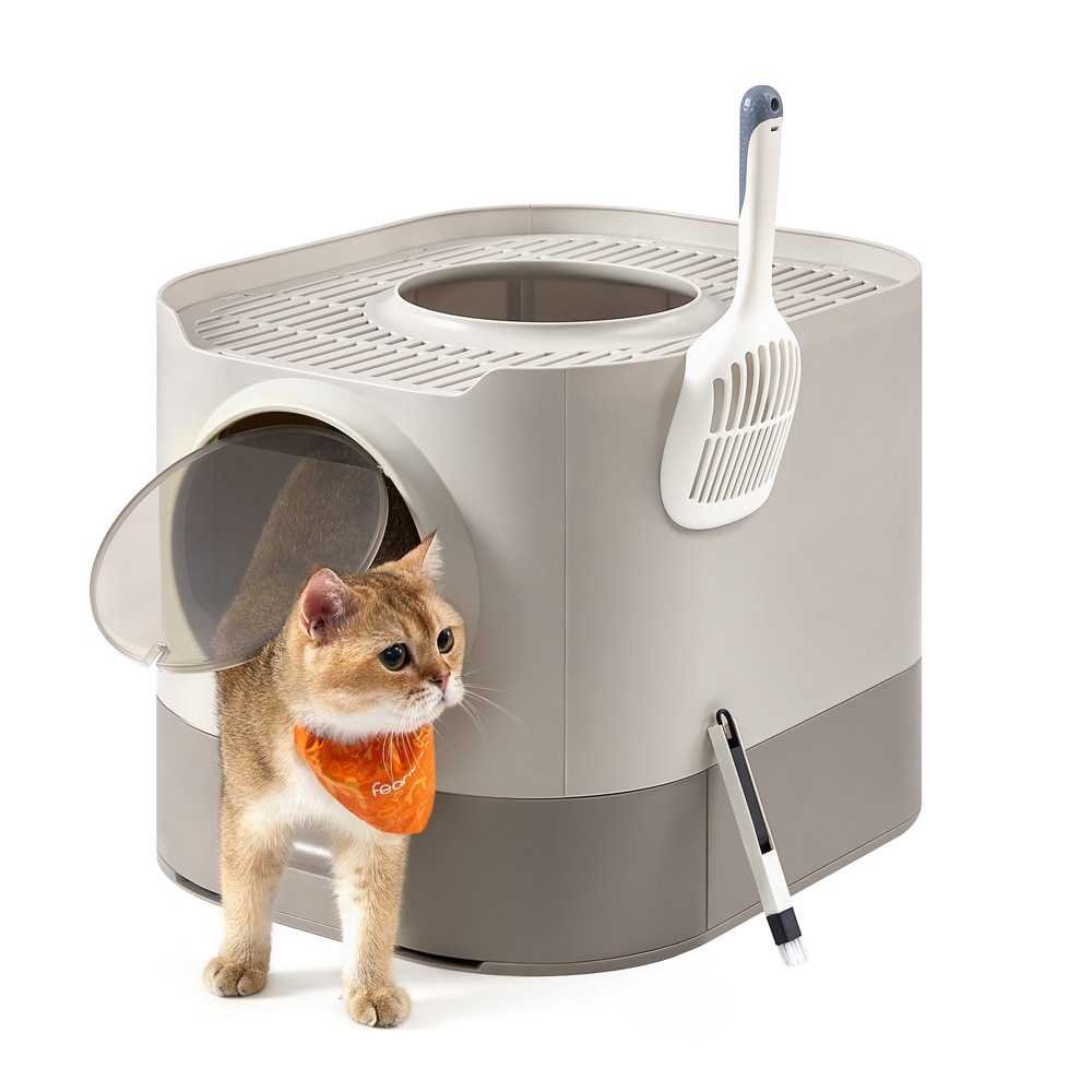 Lukket kattebakke i ekstra stor størrelse med udtræksbakke