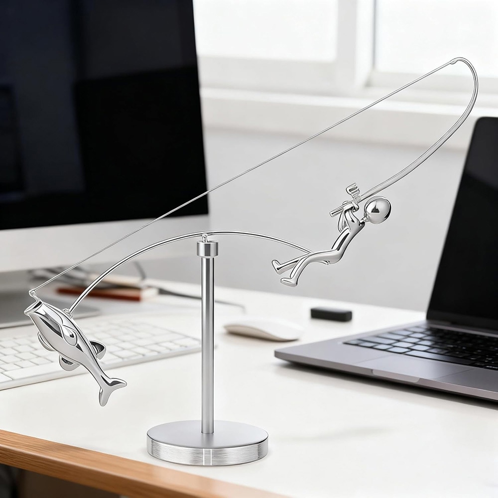Kinetisk balanceskulptur – Fisker