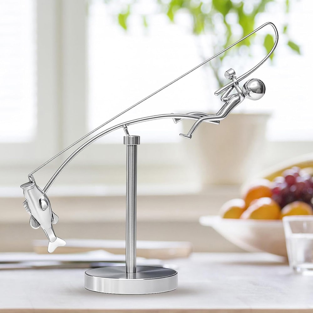 Kinetisk balanceskulptur – Fisker