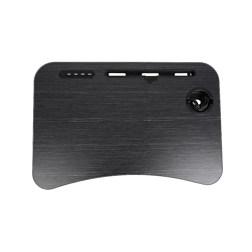 Sammenklappeligt laptopstativ med USB-hub og ergonomisk arbejdshøjde