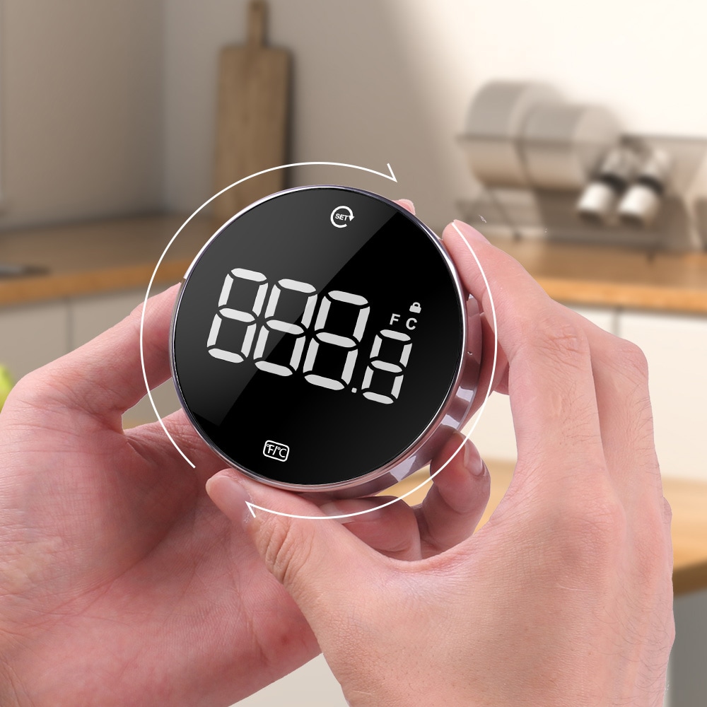 Digitalt termometer med °C/°F / Temperaturmåler med magnet