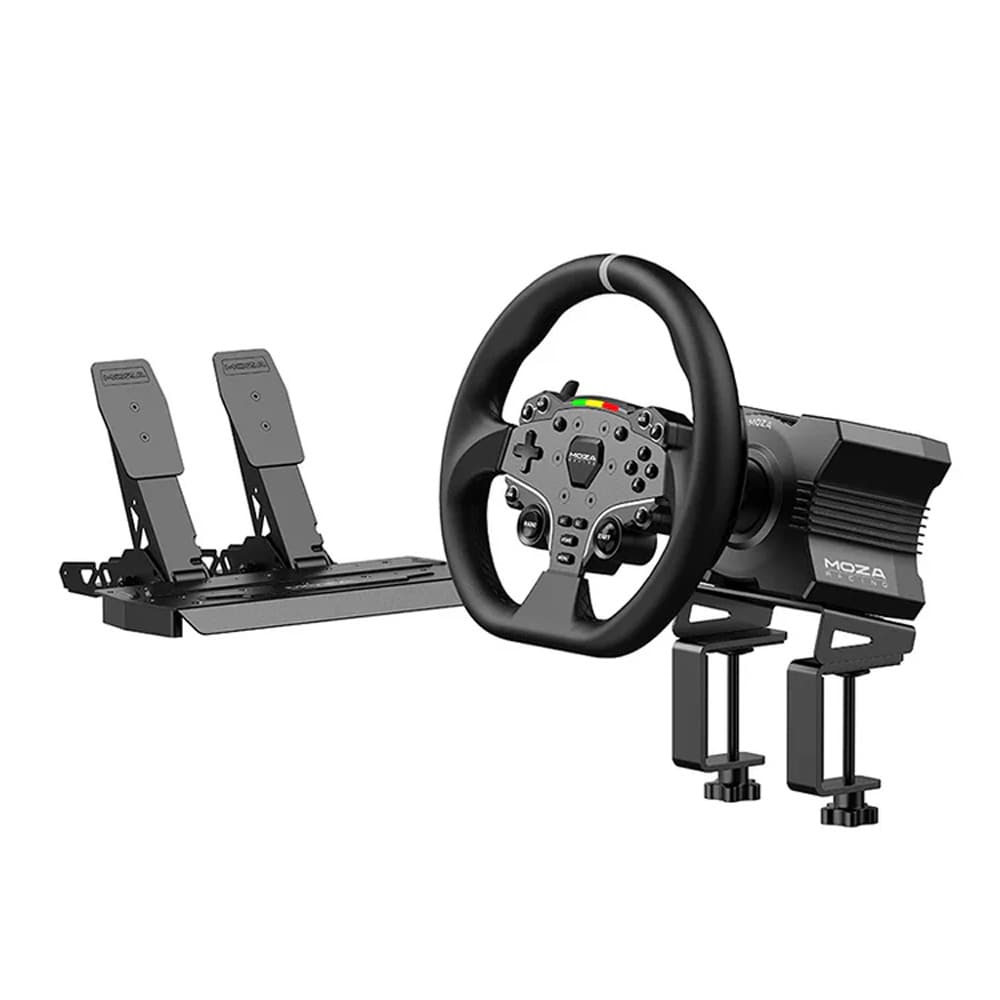 Moza Racing R5 Bundle - Direct drive-racerpakke med 5,5 Nm ratbase, 280 mm rat og pedaler til pc