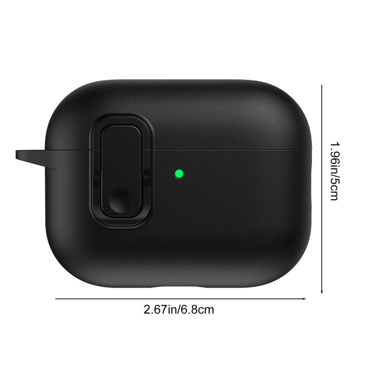 Beskyttelsesetui i kunstlæder til AirPods Pro 3 - Svart