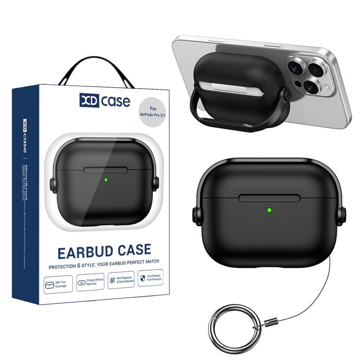 Beskyttelsesetui med stativ til AirPods Pro 2 / 1 - Svart