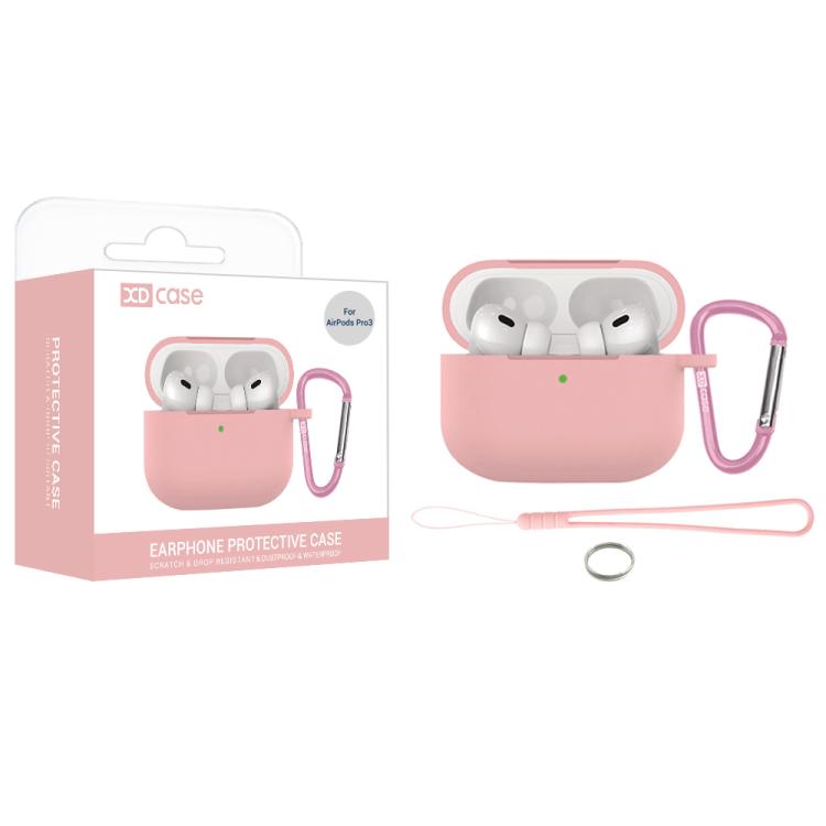 Silikoneetui med karabinhage til AirPods Pro 3 - Pink