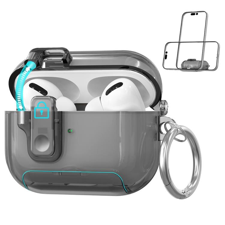 Etui med stativ til AirPods Pro 3 - Gennemsigtigt sort