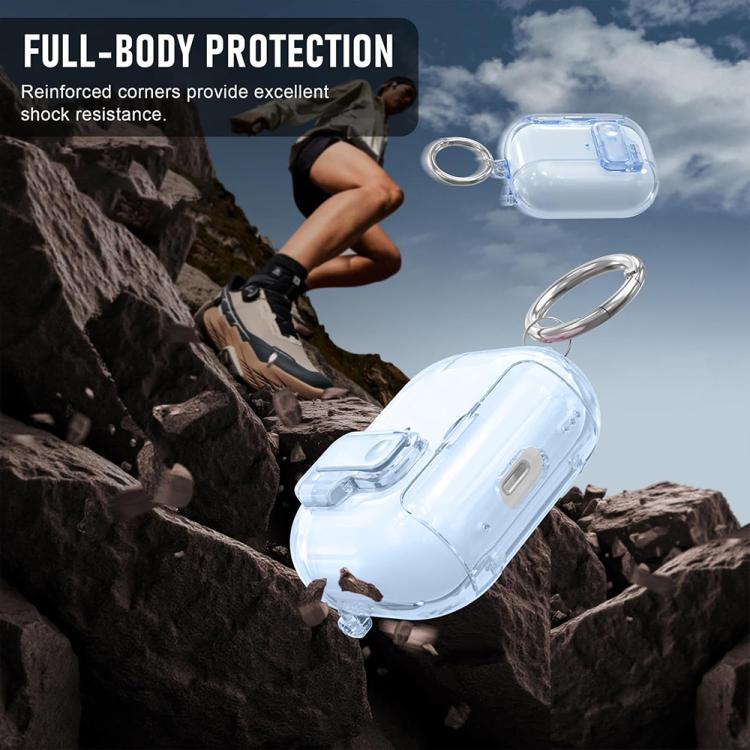 Etui med stativ til AirPods Pro 2 – Gennemsigtig blå