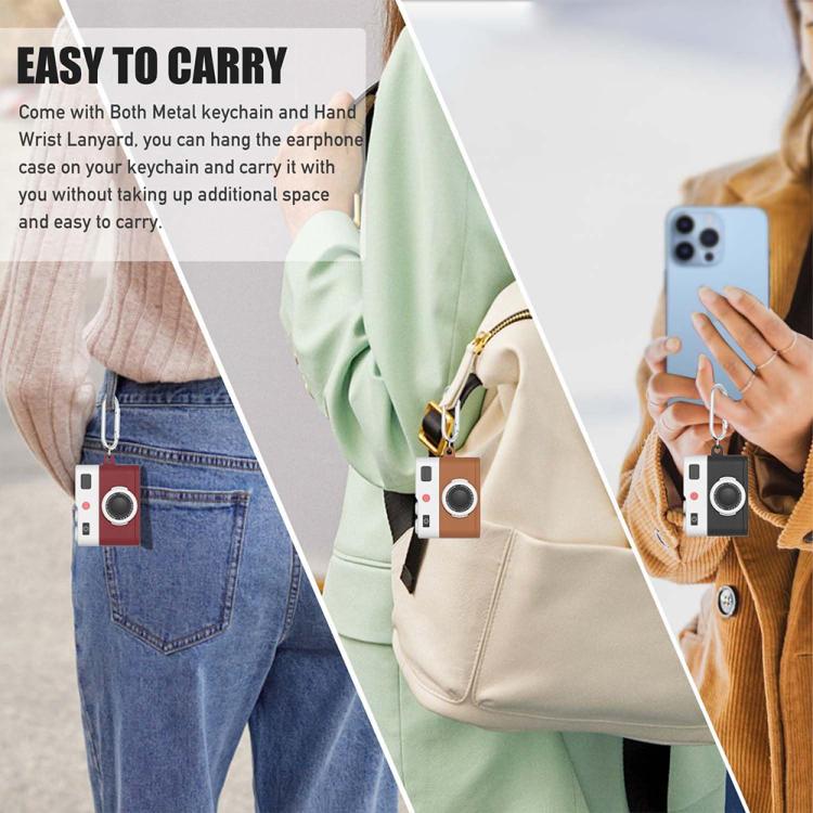 Etui til AirPods Pro 3 i retro kameradesign – Sort silikone