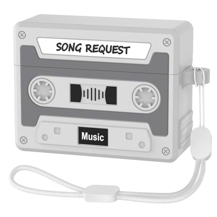 Silikoneetui til AirPods Pro 3 i kassette i retrostil - Grå