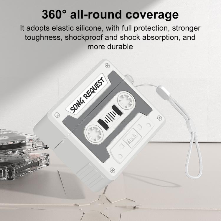 Silikoneetui til AirPods Pro 3 i kassette i retrostil - Grå