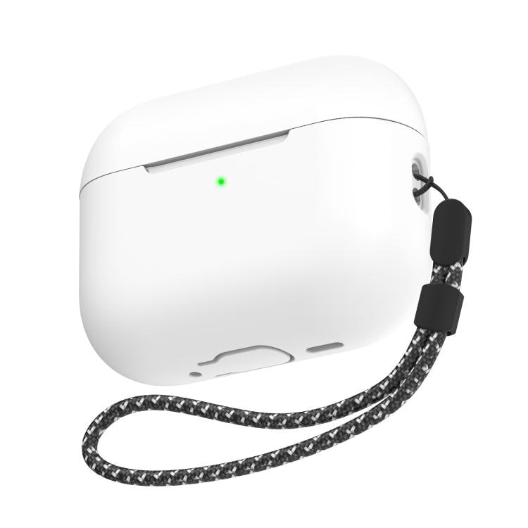 Silikoneetui med bærestrop til AirPods Pro 3 - Hvid