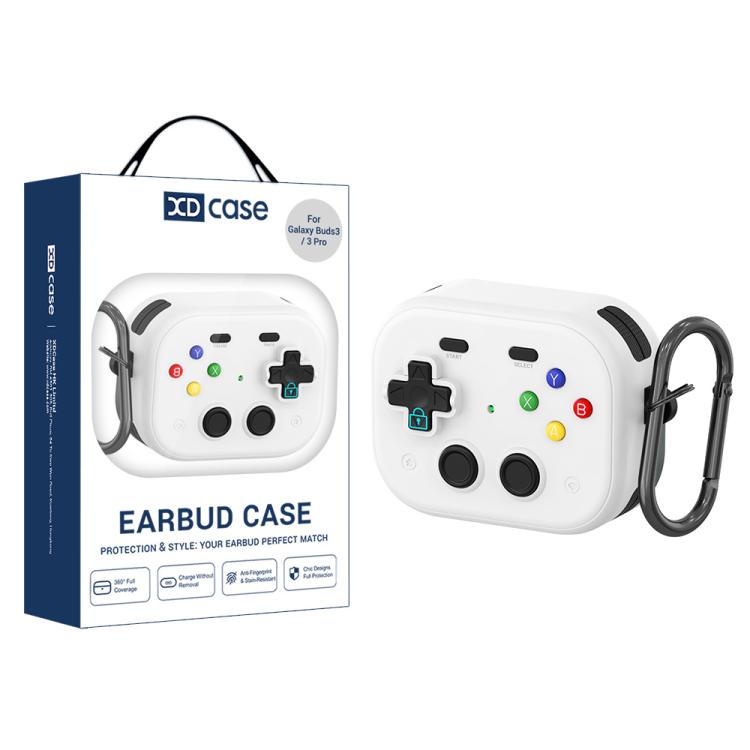 Beskyttelsesskal til Samsung Galaxy Buds 3 / 3 Pro / 3 FE i retrodesign Håndbetjening - Hvid