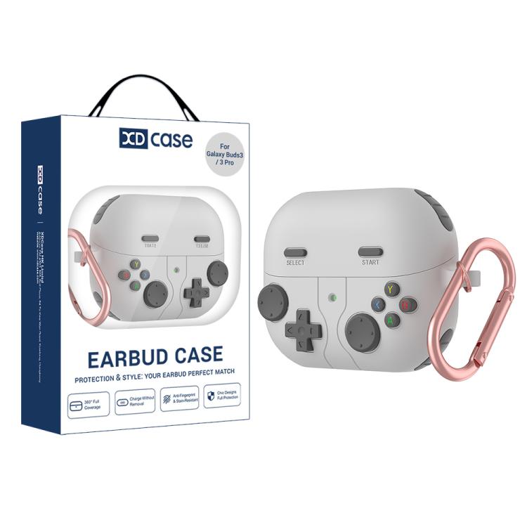 Beskyttelsesskal til Samsung Galaxy Buds 3 / 3 Pro / 3 FE i retrodesign Håndbetjening - Grå