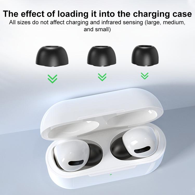 Hukommelsesskum-ørepuder til AirPods Pro 3 Størrelse: S/M/L - Svart