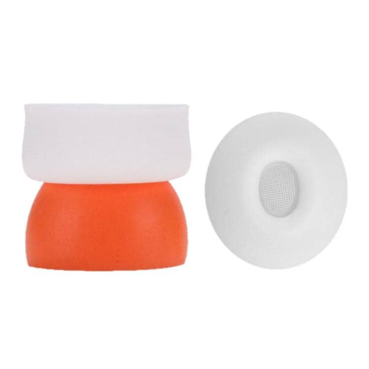 Silikonepuder til AirPods Pro 3 størrelse XS/S/M/L - Hvid/Orange