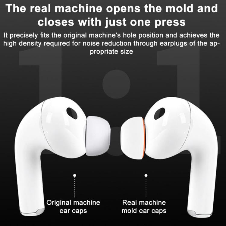 Silikonepuder til AirPods Pro 3 størrelse XS/S/M/L - Hvid/Orange