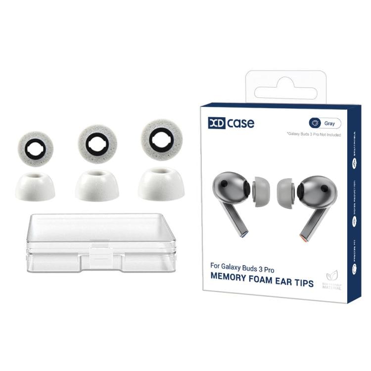 Ørepuder i memoryskum til Samsung Galaxy Buds 3 Pro Størrelse S/M/L - Grå