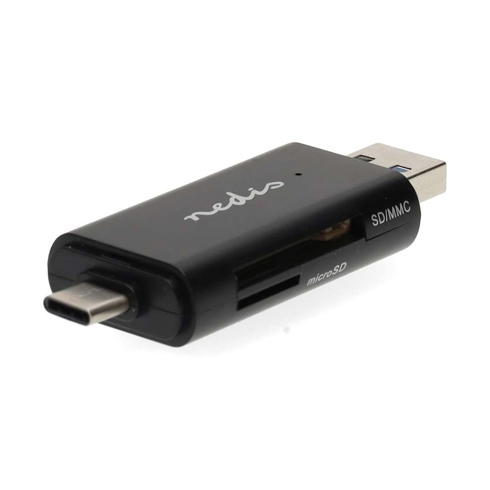 Nedis USB 3.2 Gen1-kortlæser med USB-C og USB-A til SD og microSD
