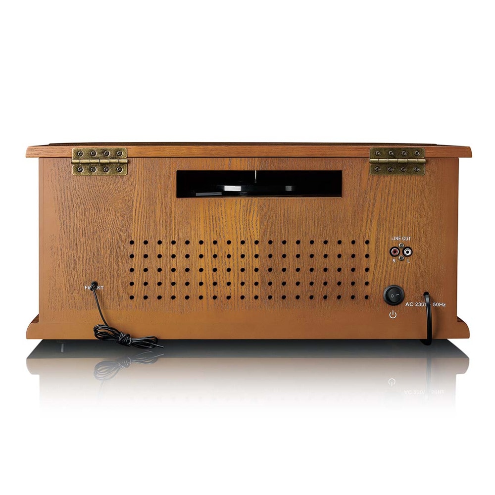 Lenco TCD-2551WD retro-pladespiller i træ med Bluetooth, cd og kassettebånd
