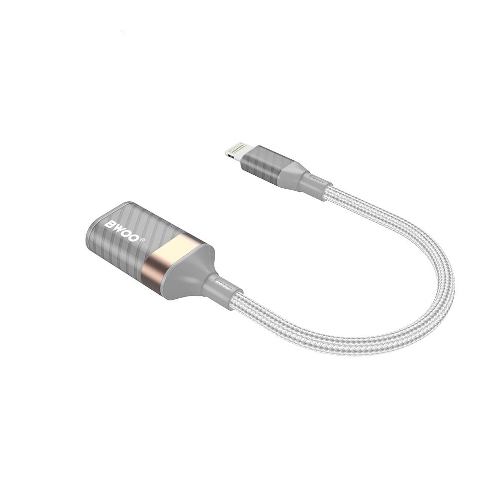 BWOO USB-adapter Lightning til USB-A, 18 cm