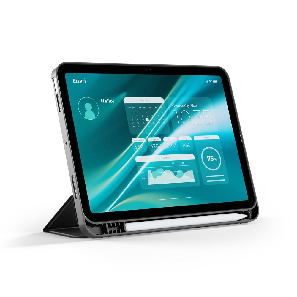 Etteri Tri-Fold cover til Samsung Galaxy Tab A9+ 11" (2023) – Sort