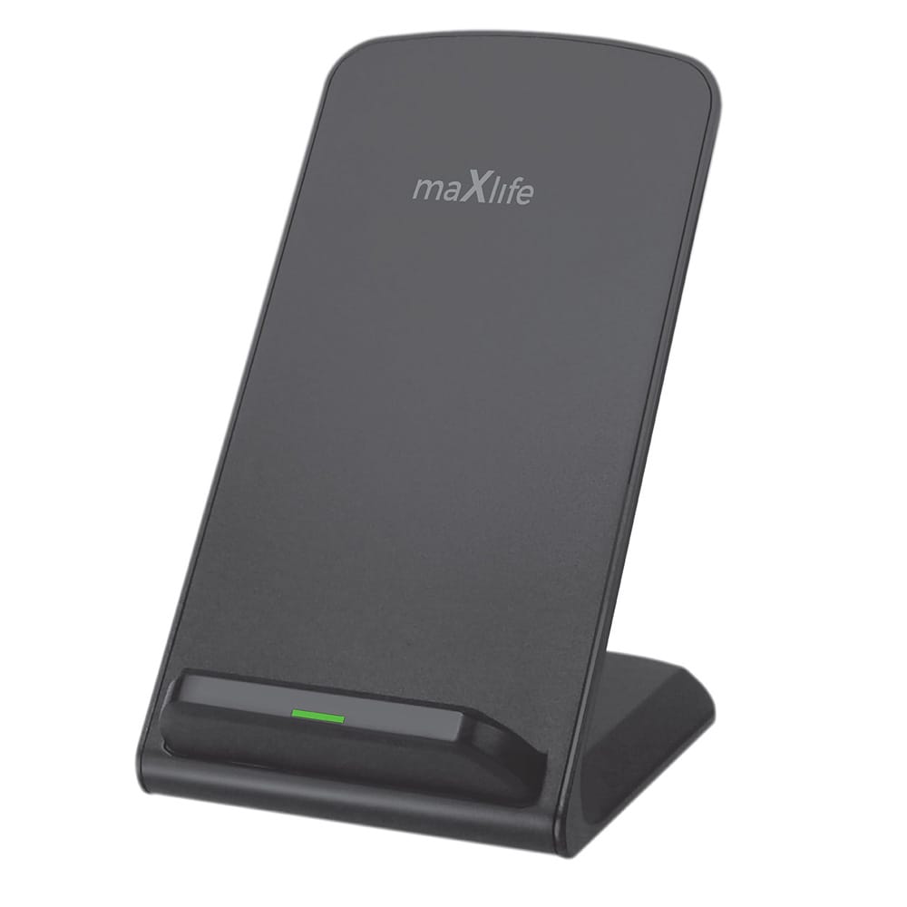 Maxlife Opladningsstander med trådløs opladning 15W - Svart