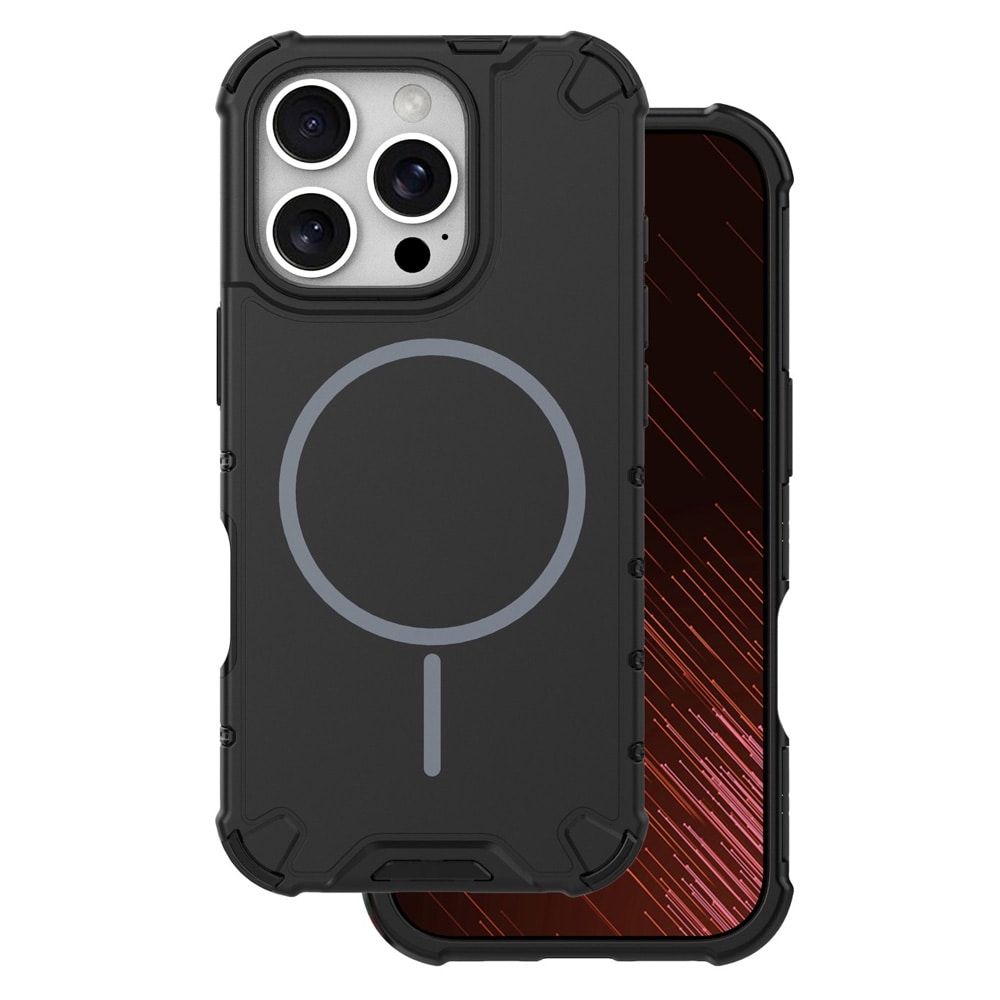 Beskyttelsescover med MagSafe til iPhone 16 Pro / Robust mobilcover – Sort