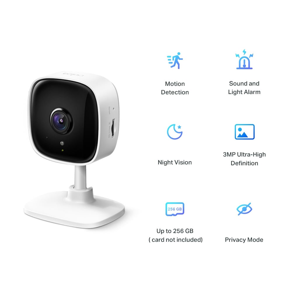 TP-Link Tapo C110 indendørskamera / WiFi-overvågningskamera / Full HD 1080p / kamera med nattesyn