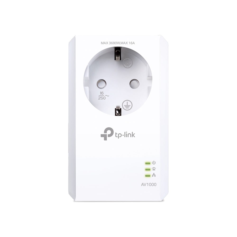 TP-Link TL-PA7017P Powerline-adapter / AV1000 netværksadapter med stikkontakt