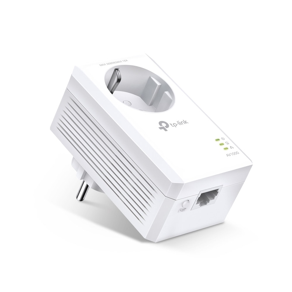 TP-Link TL-PA7017P AV1000 Gigabit Powerline Adapter med passthrough