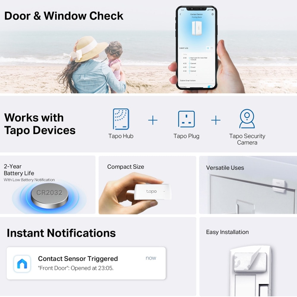 TP-Link Tapo T110 smart kontaktsensor til dør og vindue