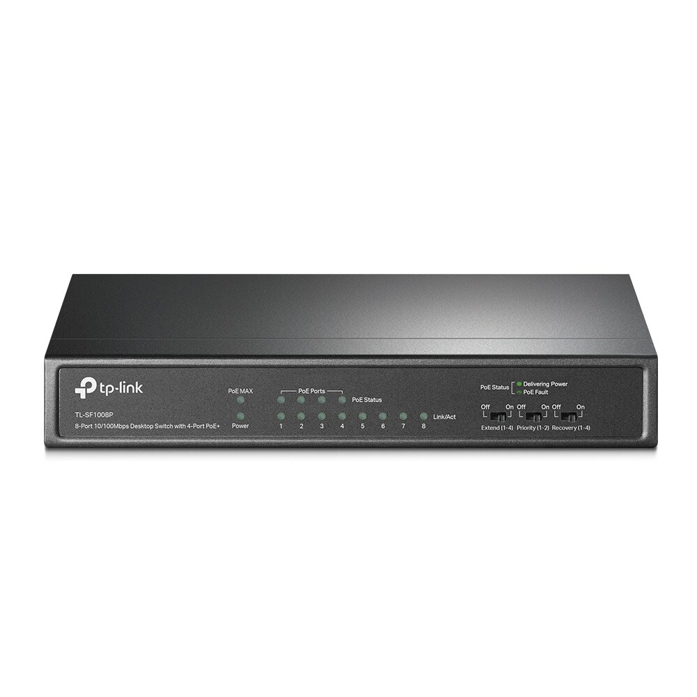 TP-LINK TL-SF1008P V5 8-ports Fast Ethernet-switch med PoE 10/100 Mbps