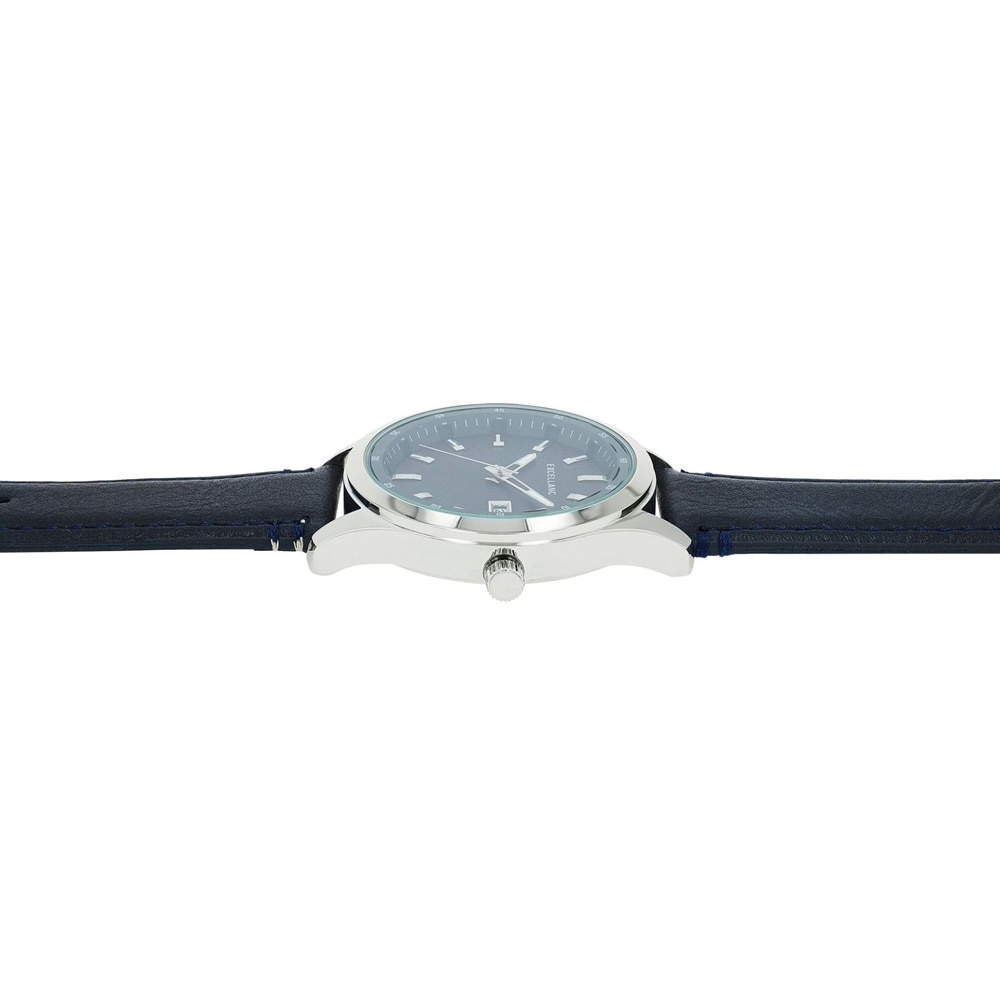 Excellanc Herreur 44 mm – blå urskive og kunstlæderrem