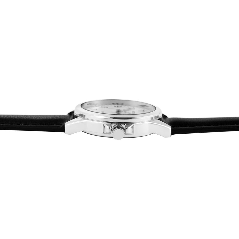 Excellanc herreur med kunstlæderrem / armbåndsur – sort/sølv
