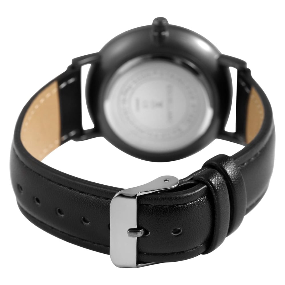Excellanc herreur med kunstlæderrem / armbåndsur – sort