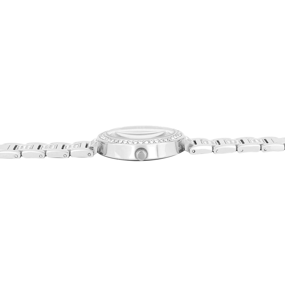 Excellanc Dameur med metallænke / Armbåndsur – sølv/hvid