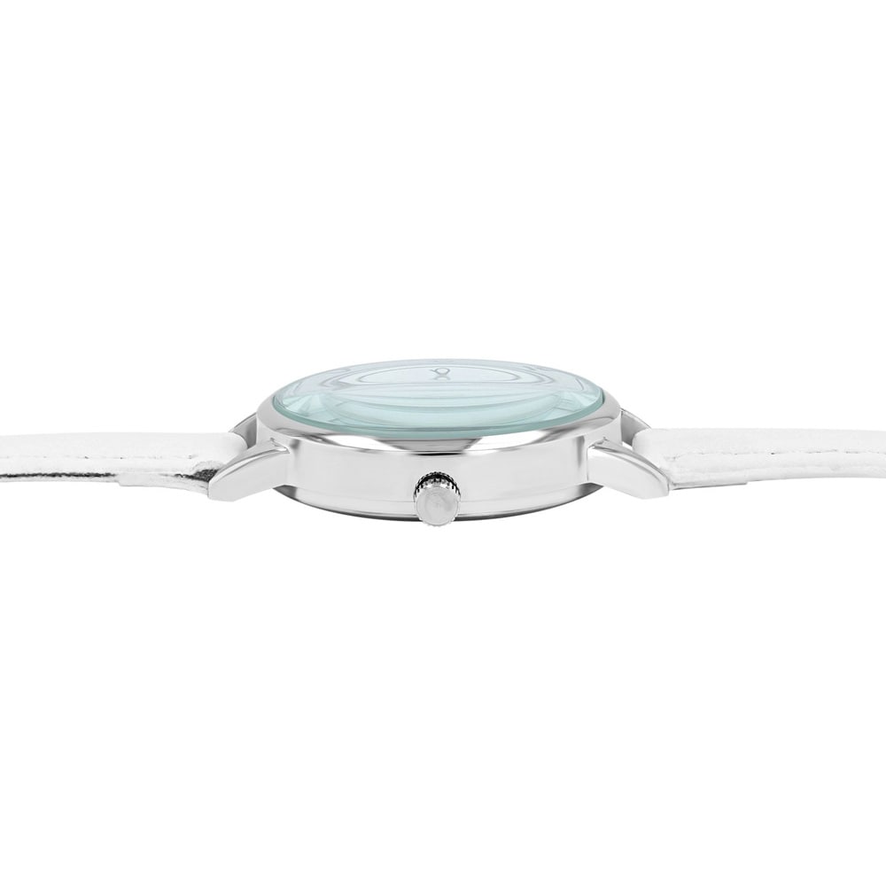 Adrina Dameur med kunstlæderrem / armbåndsur / ur – hvid