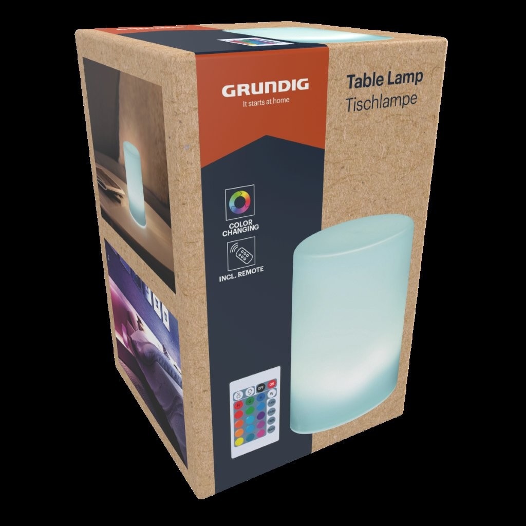 Grundig RGB-bordlampe med fjernbetjening / LED-bordlampe RGB / stemningsbelysning batteridrevet