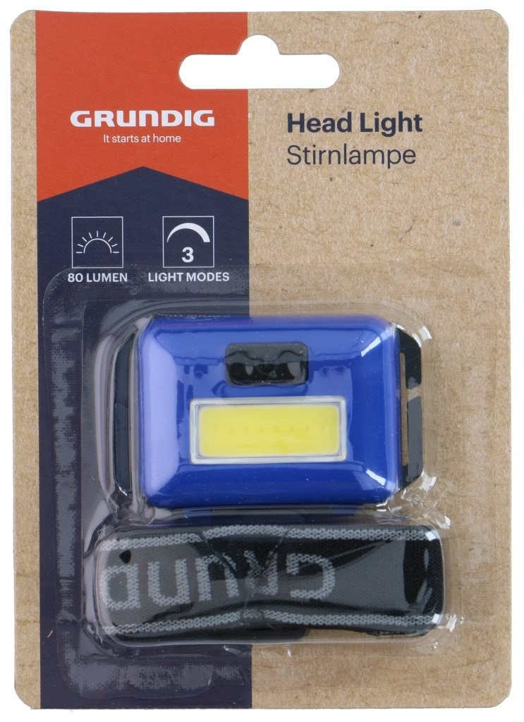 Grundig pandelampe 80 lumen COB LED / LED-pandelampe 2 W / justerbar pandelampe til håndfri belysning