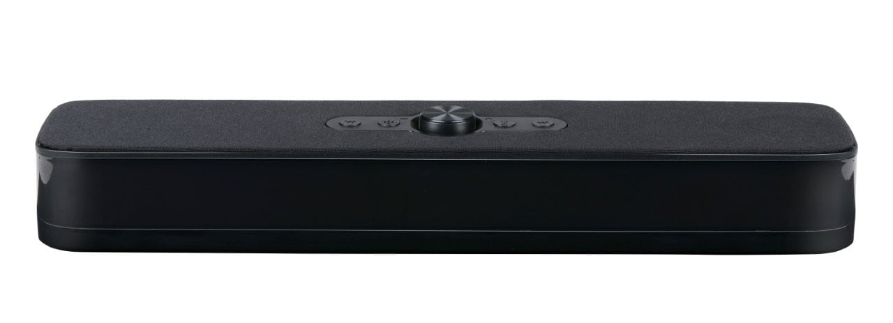 Bluetooth-soundbar med RGB LED / kompakt højttaler med lyseffekt / trådløs soundbar til musik, film og gaming