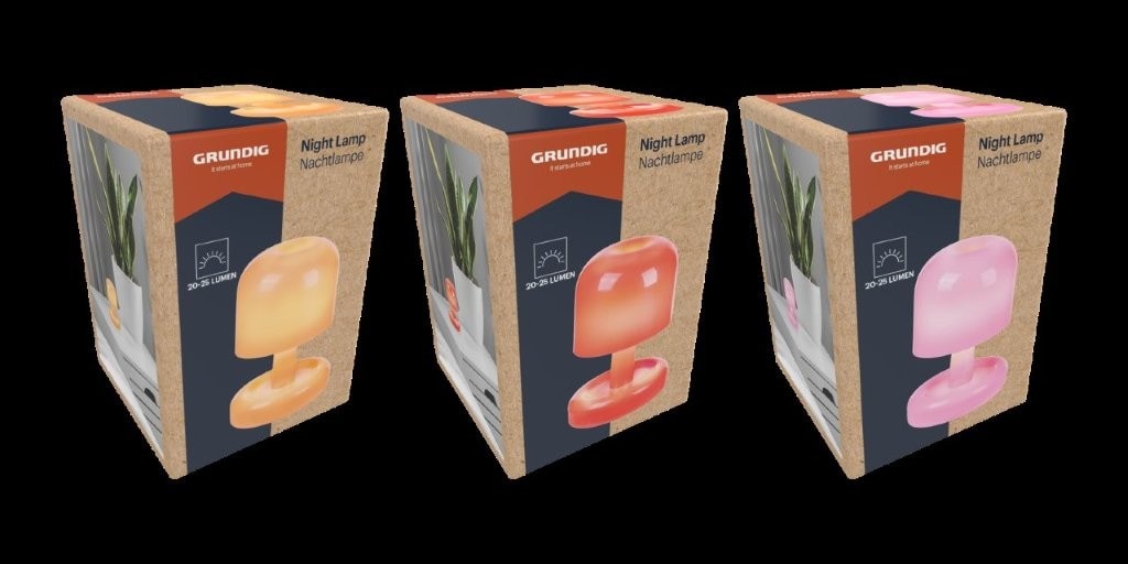 Grundig natlampe dekorativ LED / batteridrevet natlampe / stemningsbelysning bordlampe