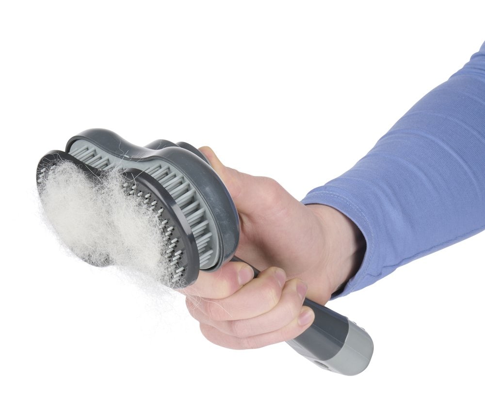 Kæledyrsbørste med hårfjerner / hundebørste til pleje / pelsbørste til hunde og katte